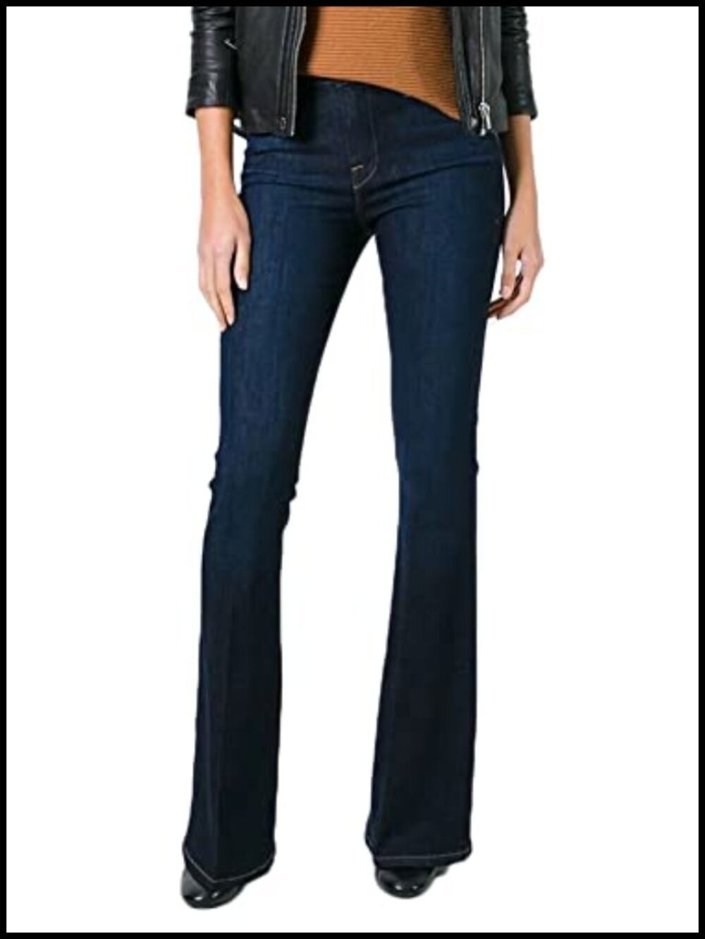 High Waisted Bell Bottom Jeans Stretchy Ripped Flare Denim